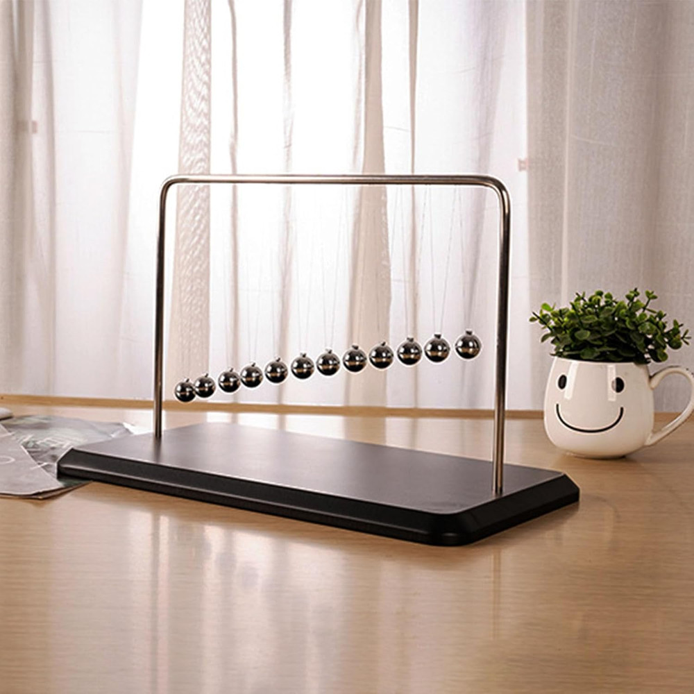 Newtons Cradle Balance Balls Office Decorations for Work Science Physics Gadget