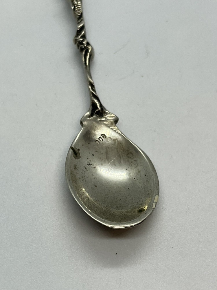 Vintage 800 silver small decorative spoon