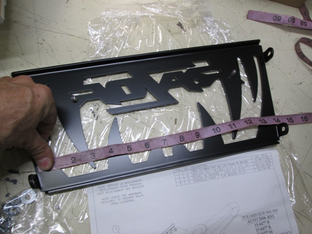 QUADRAX ELITE BUMPER GRILLE - TRIM INSERT IF NOT USING A WINCH - POLARIS RAZOR