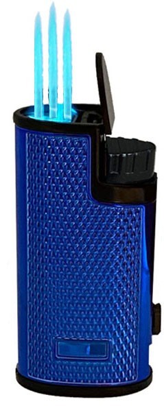Triple Jet Torch Lighter Adjustable Windproof Butane Refillable Puncher BBQ gift