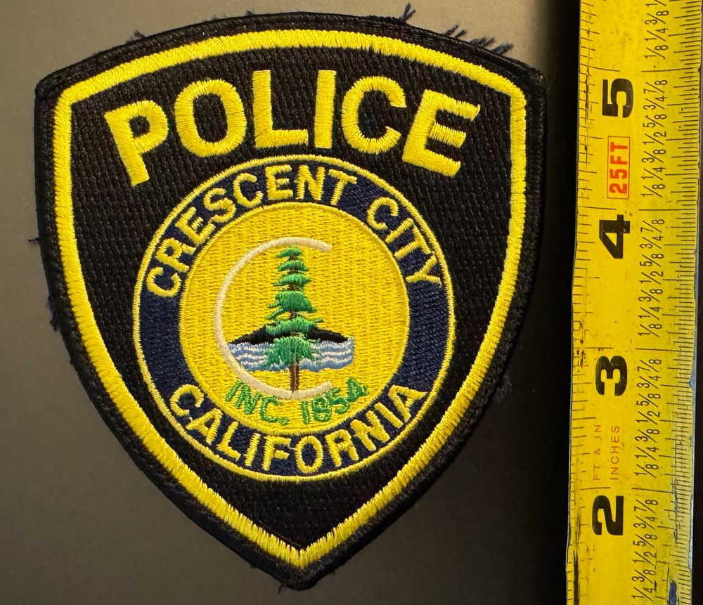 Crescent City California CA Police Shoulder Patch Uniform Take Off