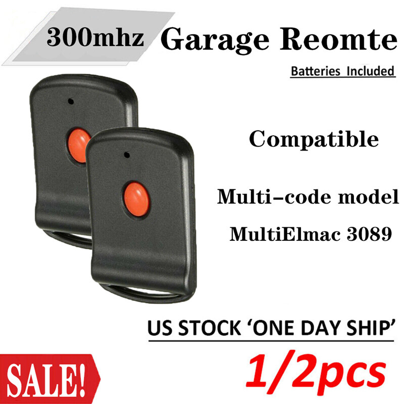 2PC For 3089 multi-code multicode 308911 Linear MCS308911 300mhz 1 button remote