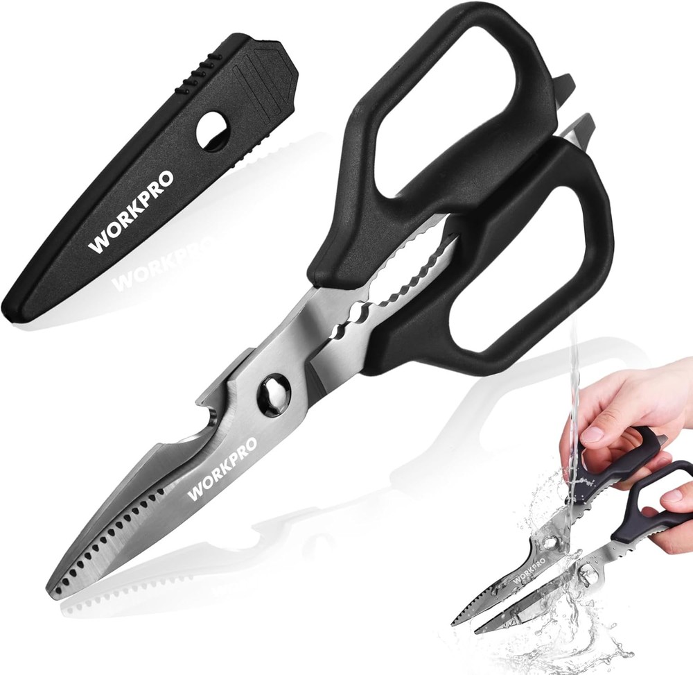 WORKPRO Heavy Duty Kitchen Scissors All Purpose Kitchen Shears Detachable Blades
