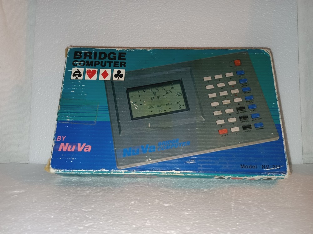 Vintage 1987 NUVA Bridge Computer NV-211 Electronic Hand Held Game Tested