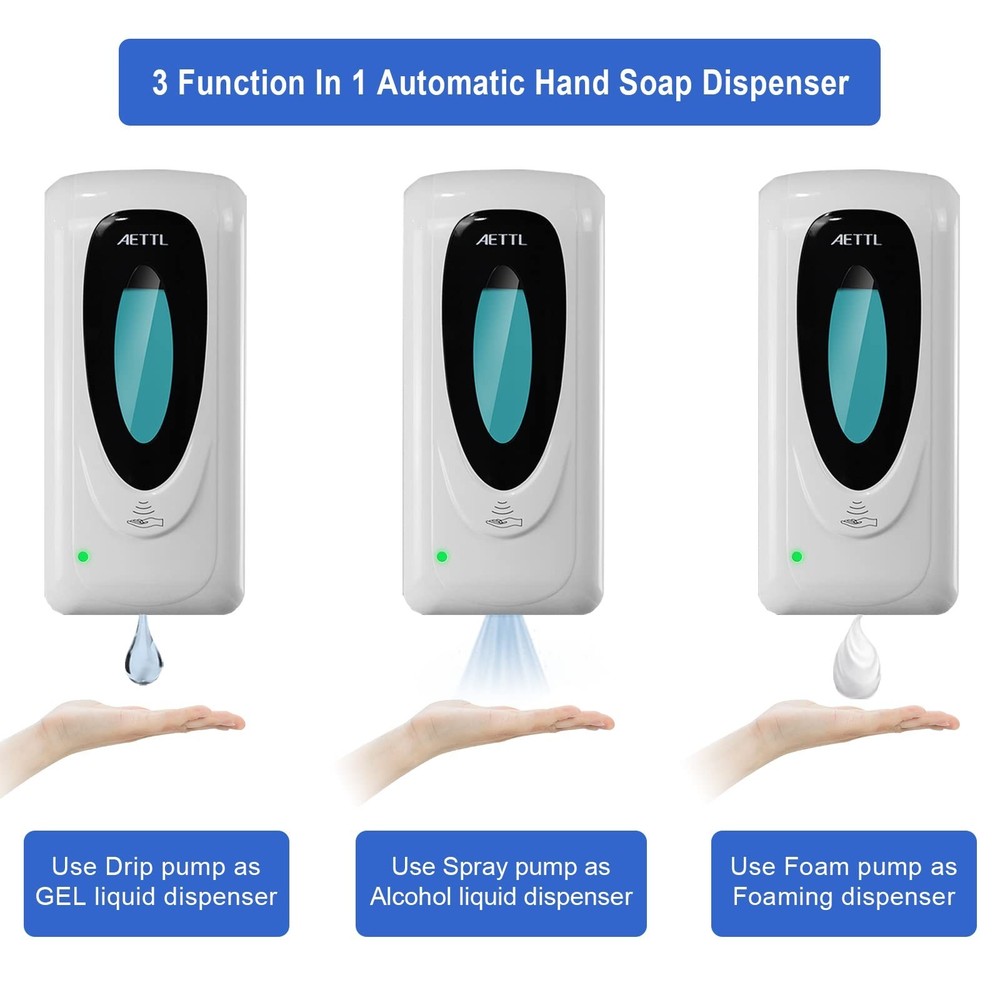 Touchless Automatic Foaming Soap Dispenser Wall Mount Motion Sensor 1306-s