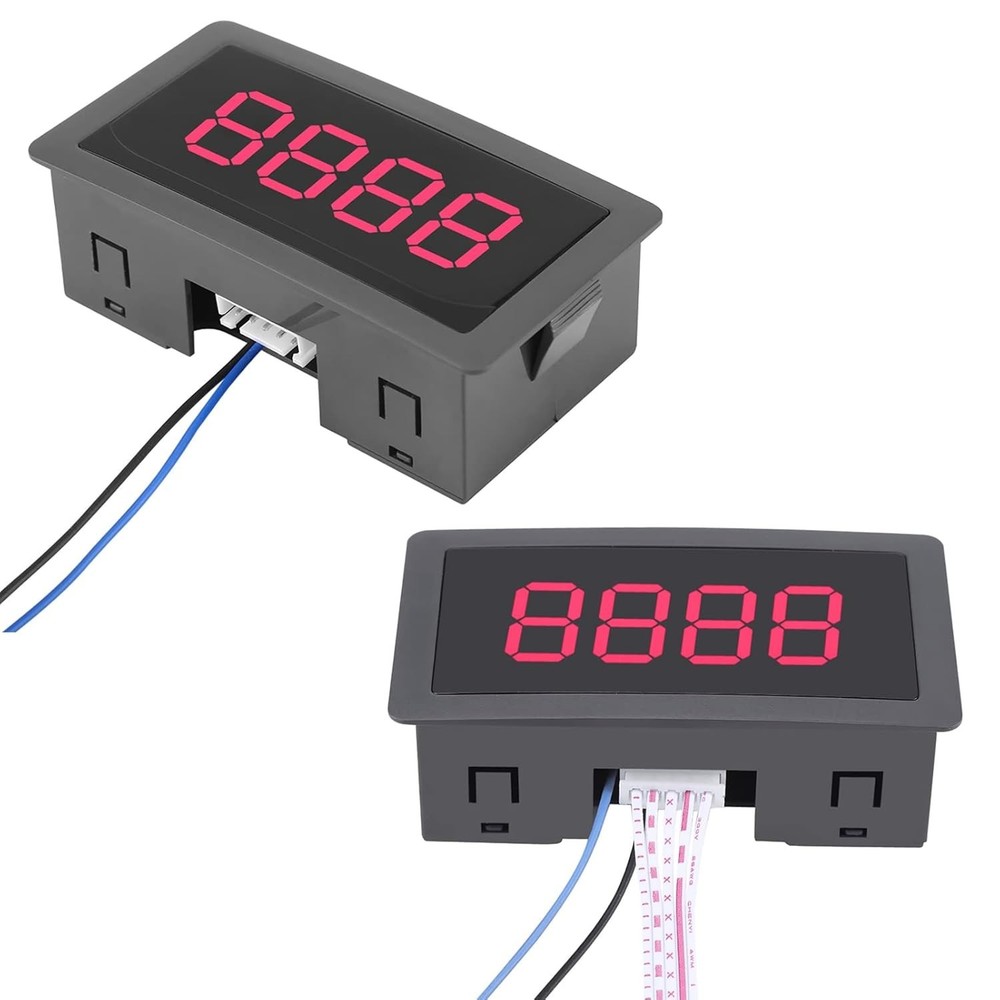 Multi-Color LED Digital Counter with 4-Digit Display and Anti-Interference