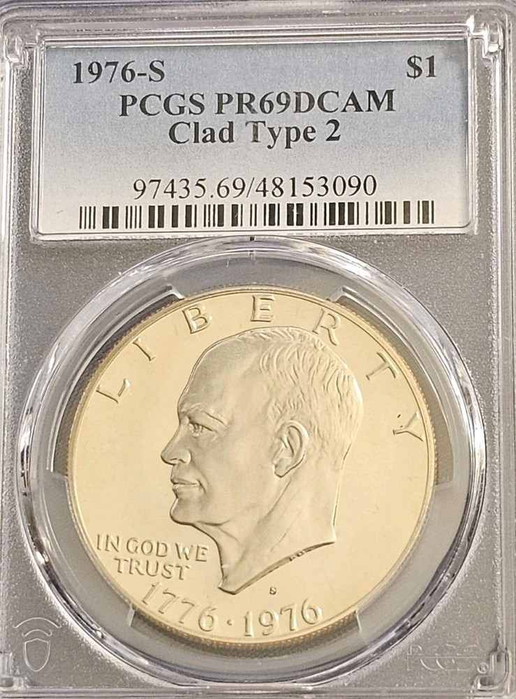 1976 S Eisenhower Dollar PR69DCAM Clad Type 2 #10