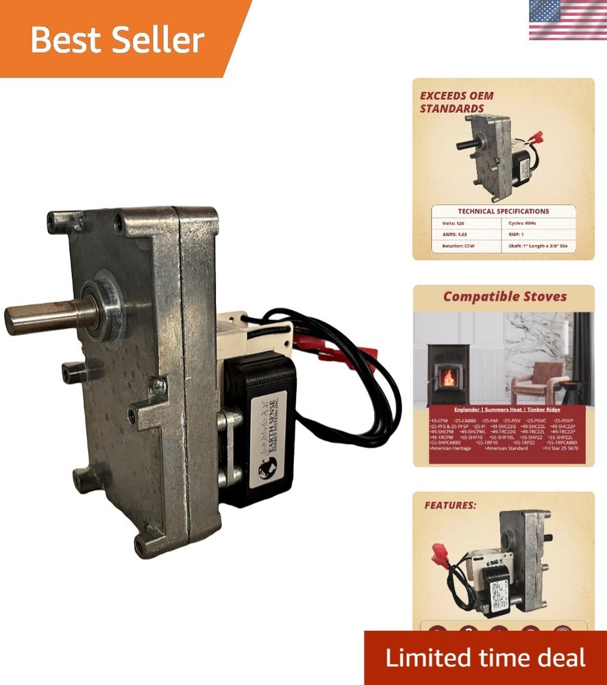 High-Performance Replacement Auger Motor - Compatible with England, Timber Ridge