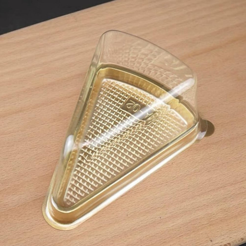 40Pcs Cake Slice Containers Plastic Clear Cake Slice Boxes for Cake Tiramisu ...
