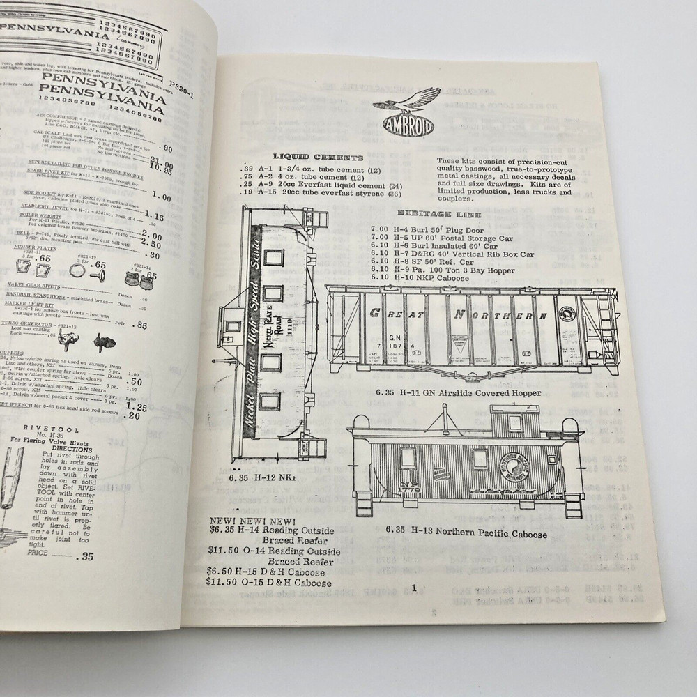 Bowser General Catalog Model Train Railroad Reference Manual Pricelist Jan 1974