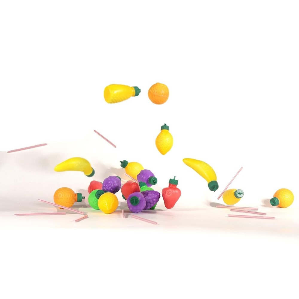 60 Pack Plastic Fruit Shaped Filled with Powder Candy