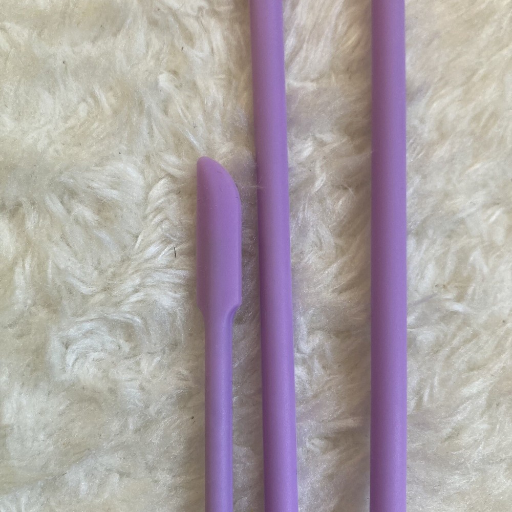 Long handle silicone spatula set