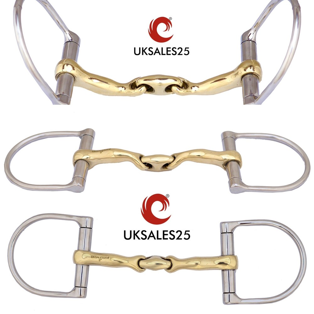 D-Ring 14MM Curved Angled MP Snaffle Bit (UKSALES25®) *SAME DAY DISPATCH*
