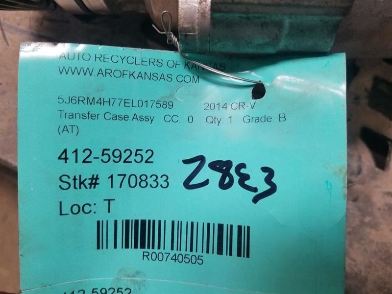 Transfer Case Automatic Transmission Fits 12-14 CR-V 740505