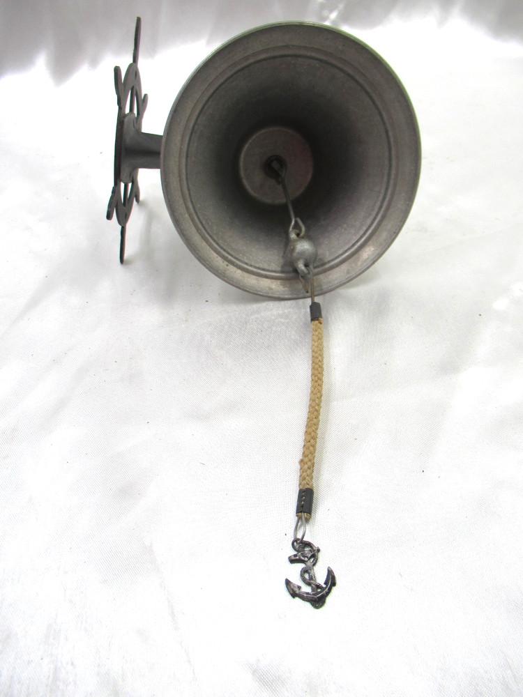 Ship Boat Bell Dinner Bell Vintage Chrome Tone