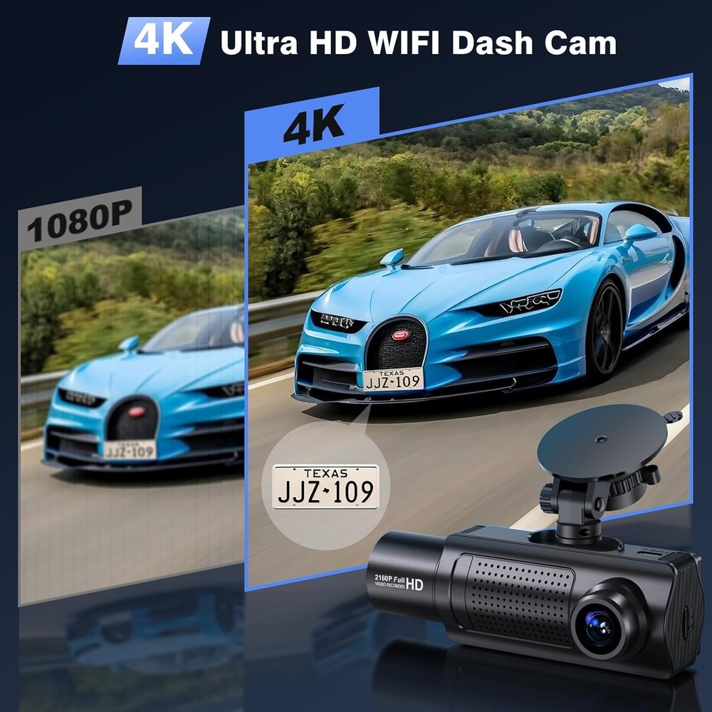Advanced X5 4K Dash Camera - Night Vision, Dual Mode & User-Friendly Control