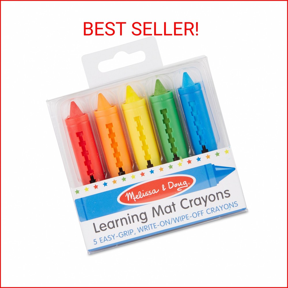 Melissa & Doug Learning Mat Crayons - 5 Colors