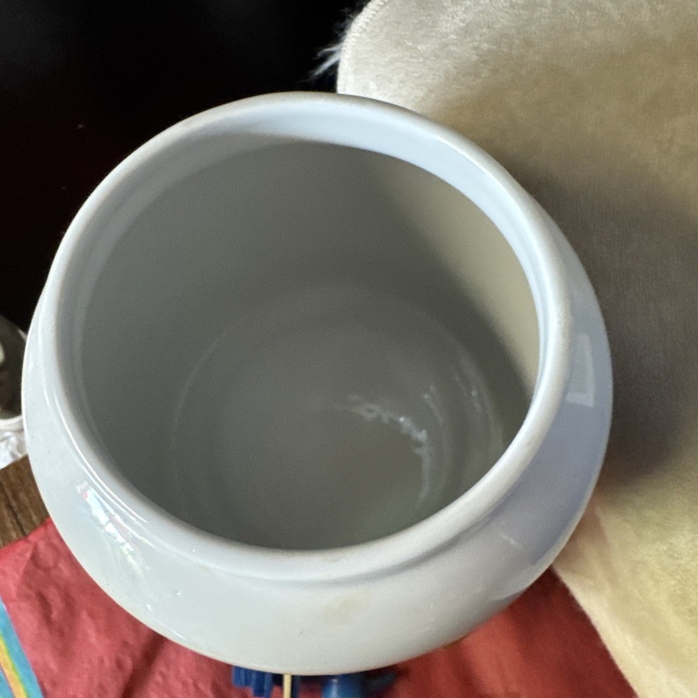 Water Crock Solid Ceramic Porcelain Dispenser 64 Oz Personal Tabletop Display