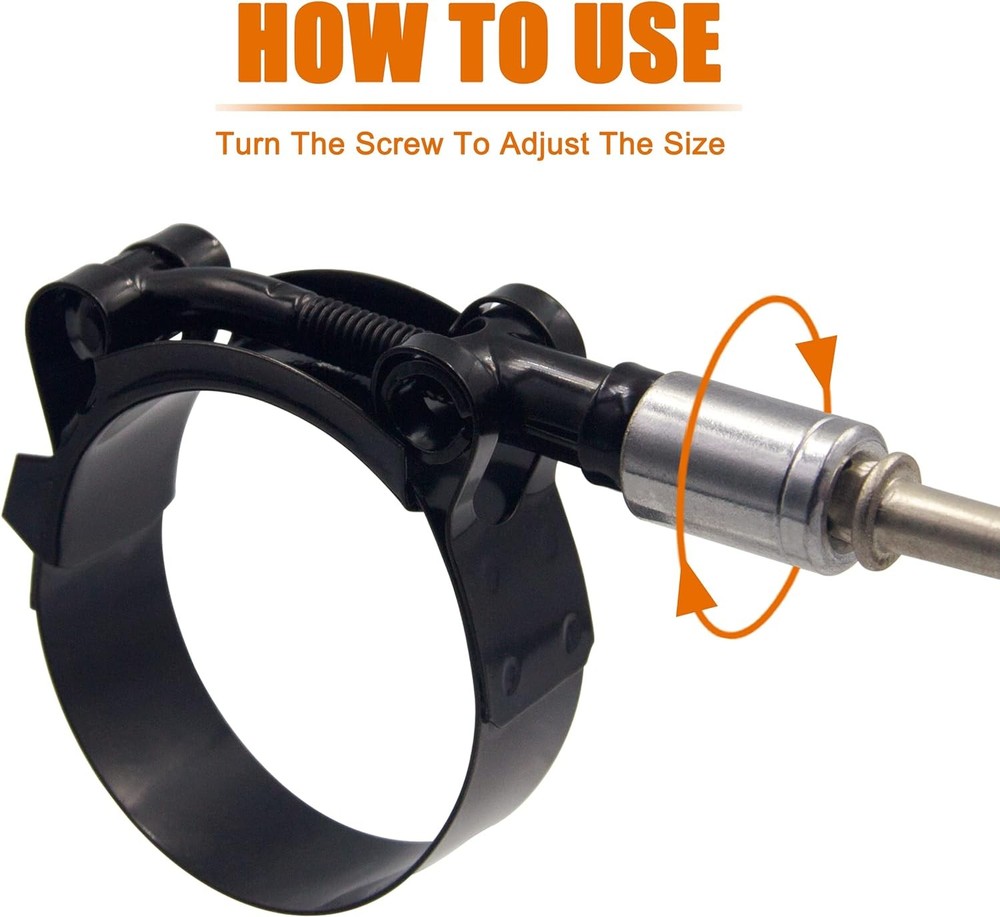 ISPINNER 4 Pack 1.25 1.25" Clamp Range 1.61" - 1.81", Black