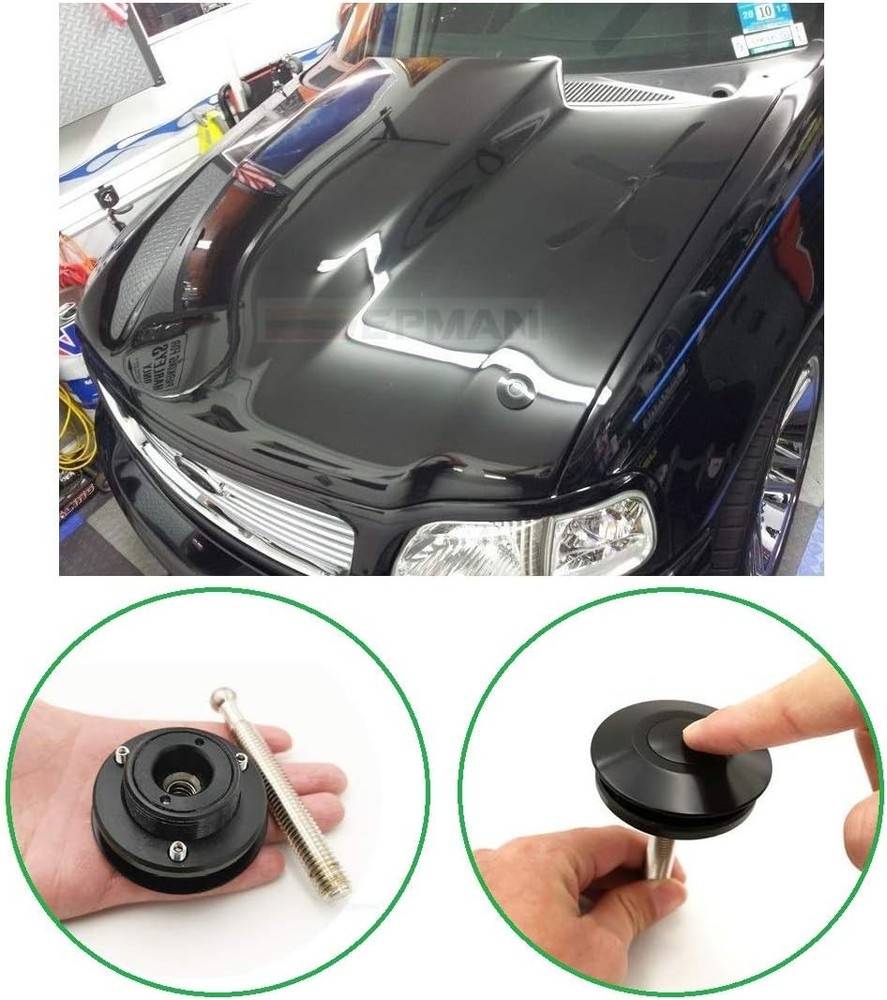 Quick Latch Hood Pins Universal 2 Pack 2.44" Diameter Quick Release Push