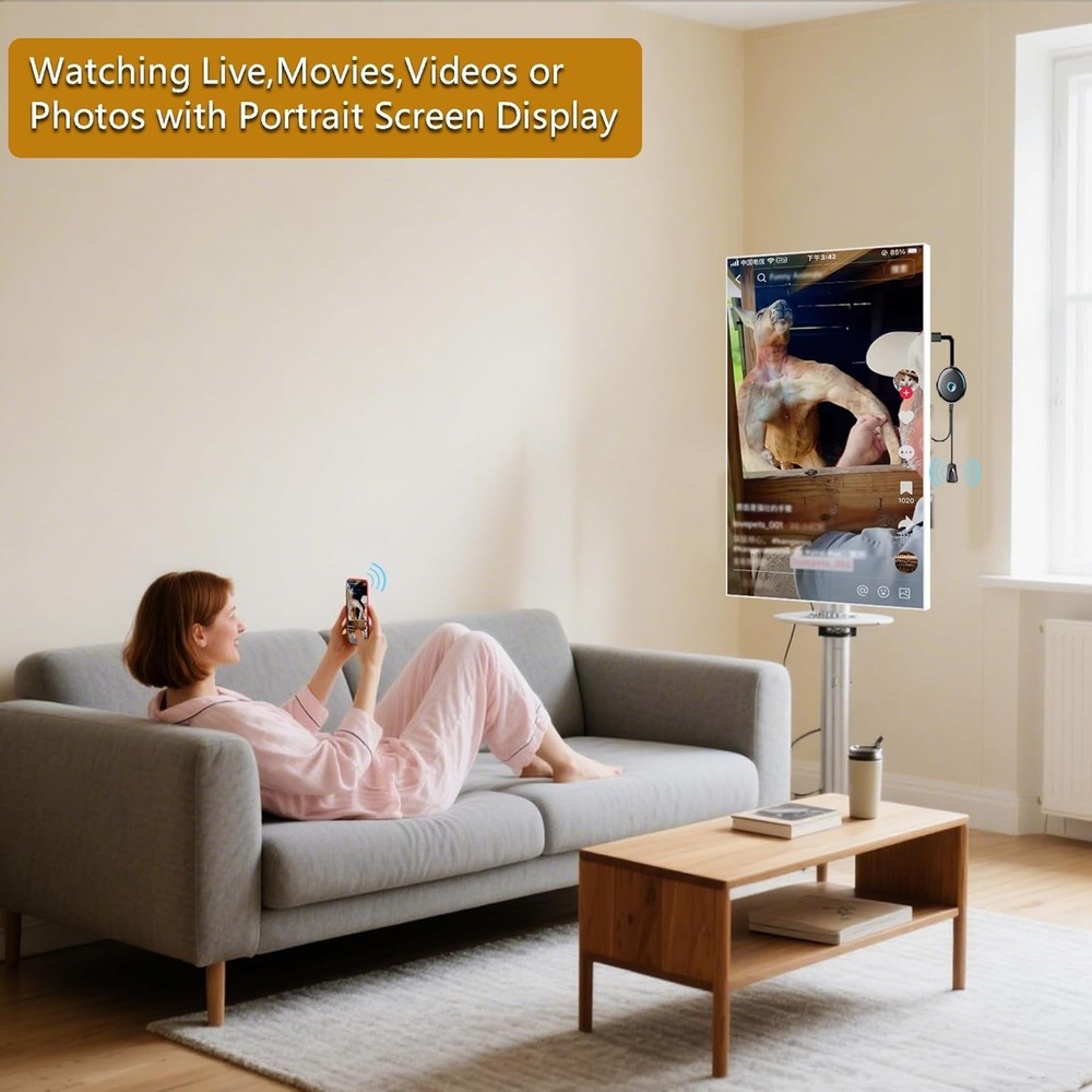 Wireless Display Adapter Designed for Multimedia Live Streaming Broadcast with L