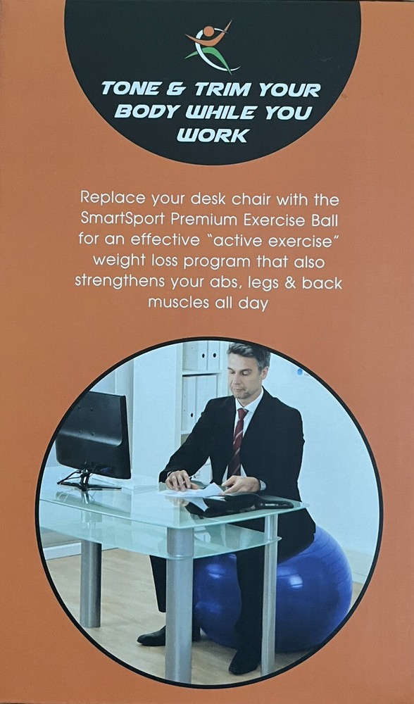 Smarterlife Premium Exercise Ball - 75 cm Black
