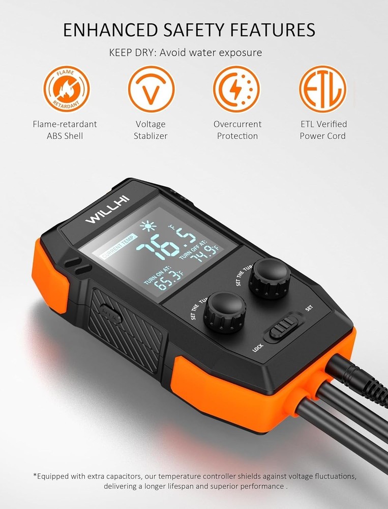 Versatile WH2408 Temperature Controller – LCD Display, Heating & Cooling Modes