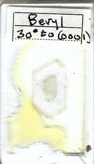 Beryl 30° to (0001) Petrographic Microscope Slide