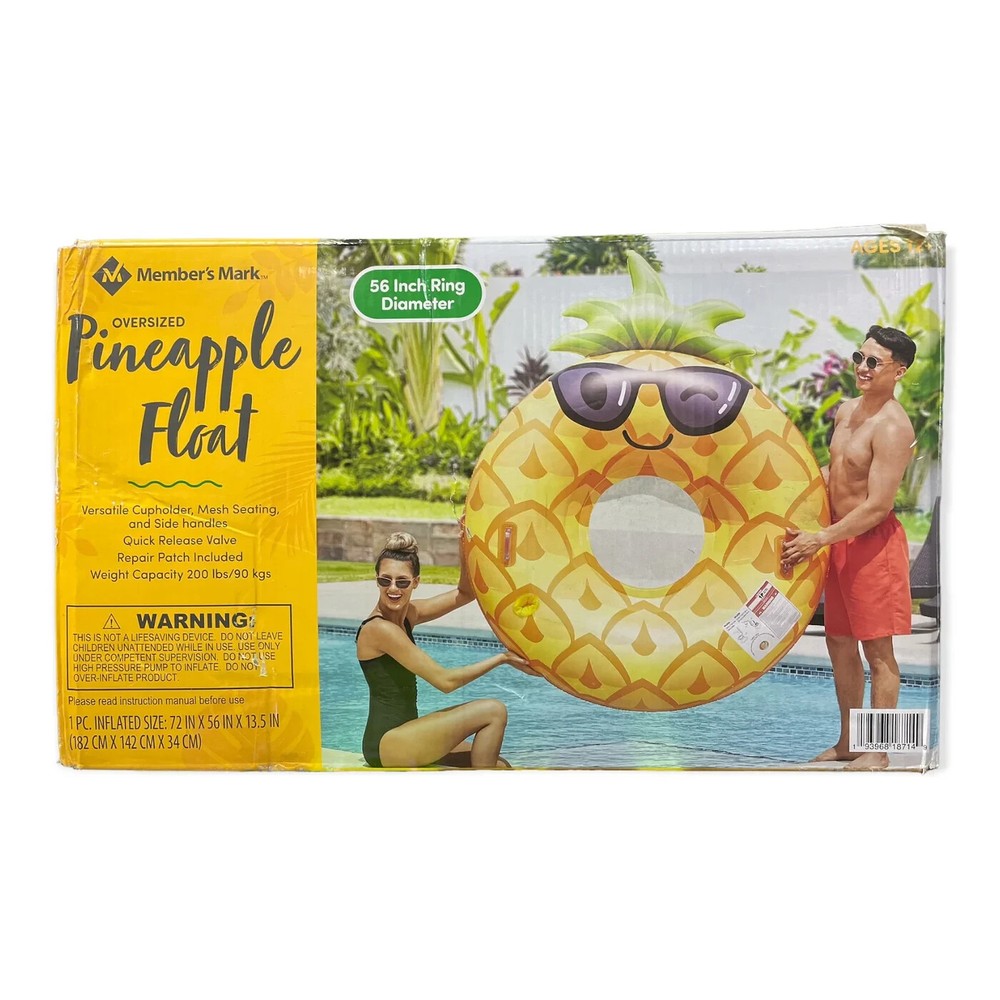 Member's Mark Oversized Pool Float, Mesh Seating, 82" x 64" Diameter