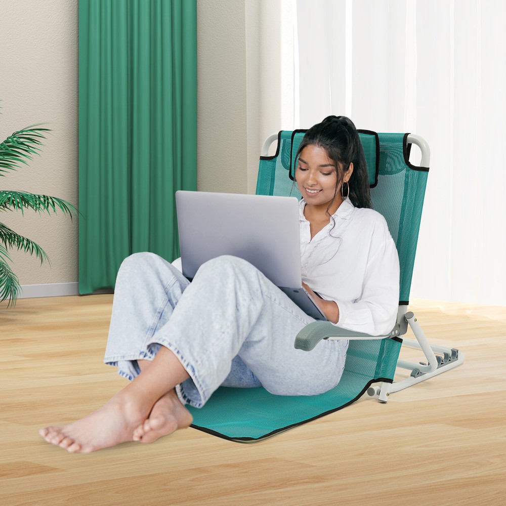 Foldable Adjustable Bed Backrest Support Sit-up Back Rest Bed Chair 198.42 lbs