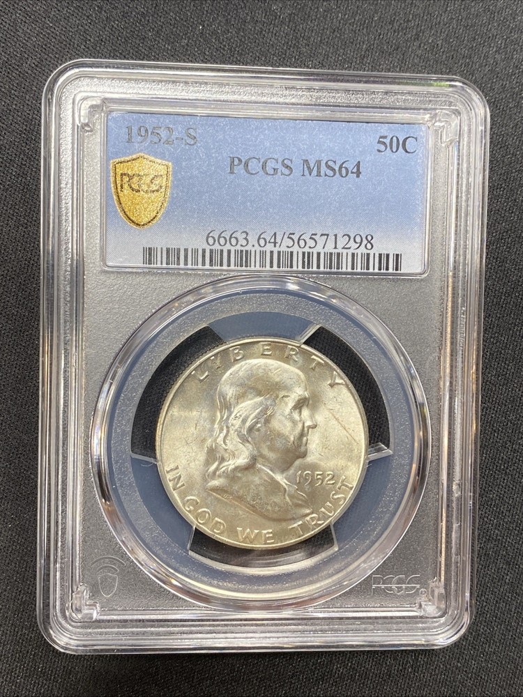 1952-S Franklin Half Dollar PCGS MS64