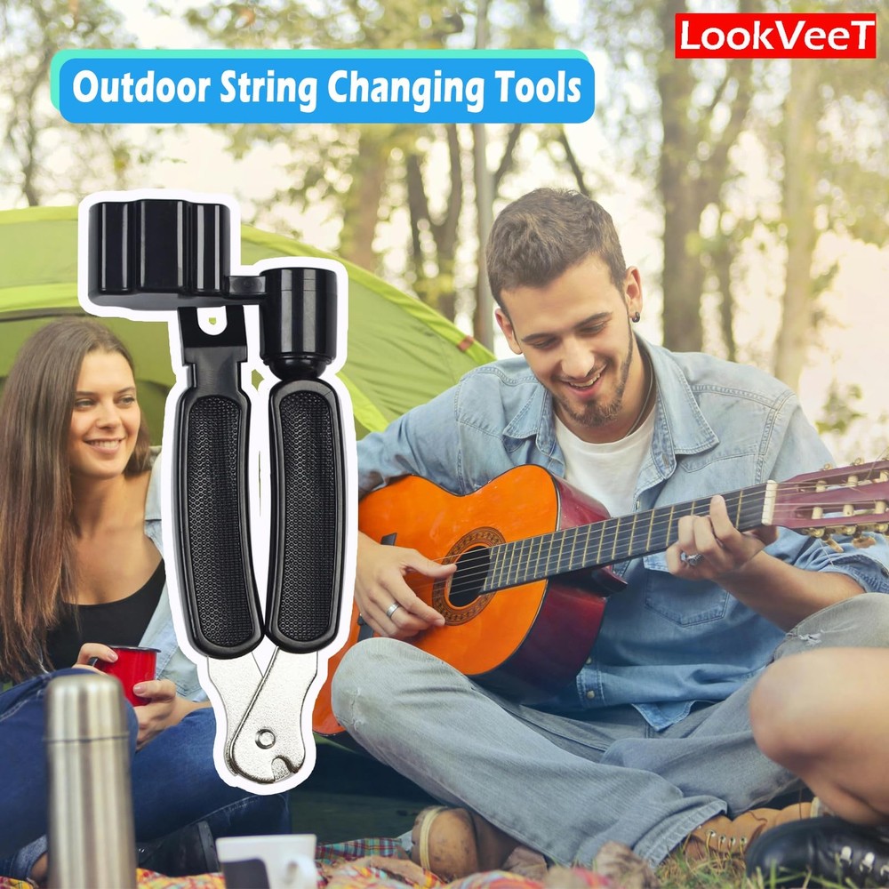 Guitar String Winder, Cutter and Bridge Pin Puller 3-in-1 Tool For blue