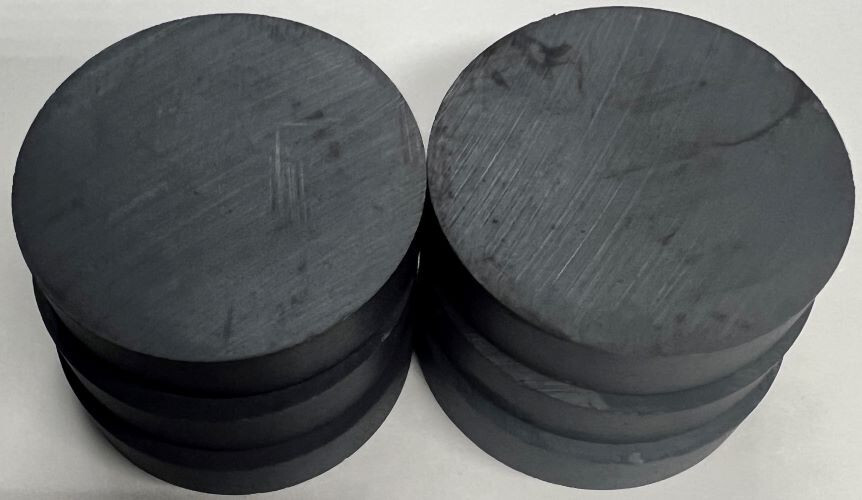 Ceramic Disk Magnet - 2-inch Diameter x 0.425 Thick - 6-Pack