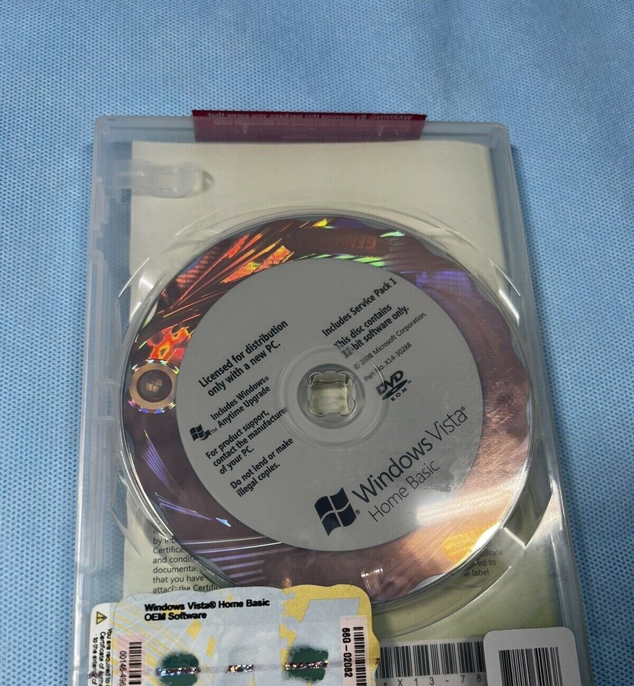 *Disk Only* Microsoft Windows Vista Home Basic PPP OEM - NEW opened Box!