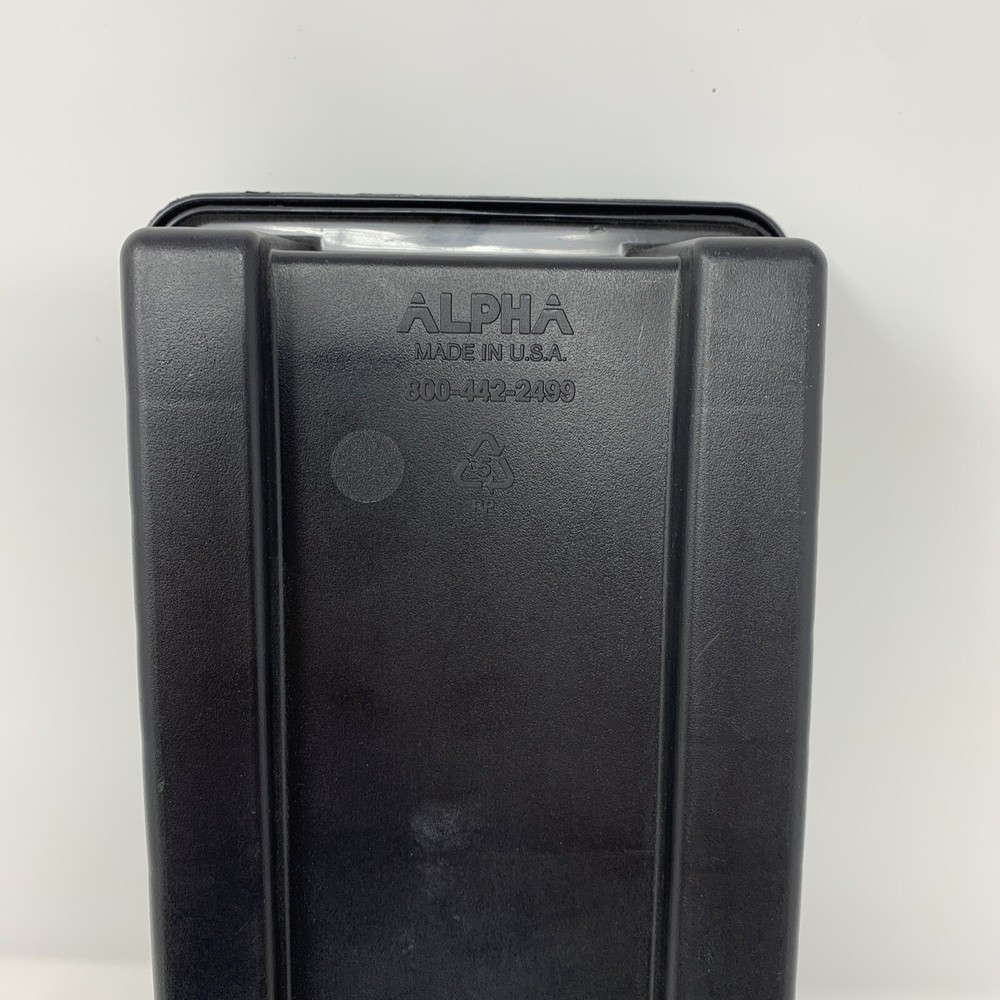 ALPHA Cassette Hard Plastic Storage Case Stackable Holds 15-24 Tapes Black 🇺🇸