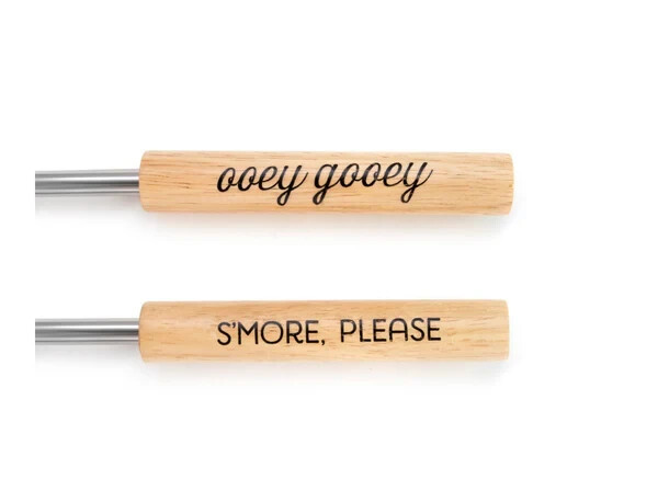 Demdaco S’more Please Campfire Sticks Extendable Roasting Forks Telescoping