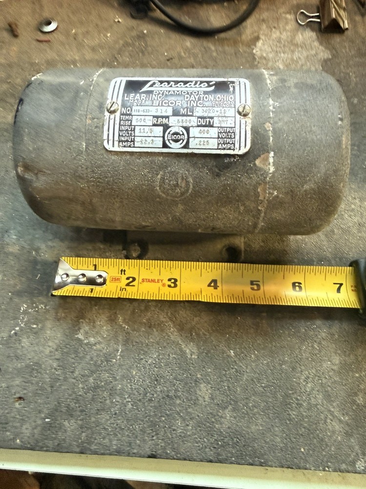 Learadio Lear Autopilot Dynamotor (?) #118-633-814 Vintage Aviation