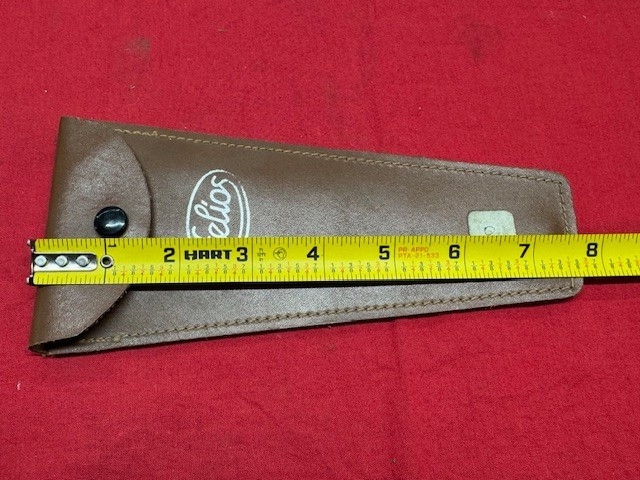 Helios Leather Case for Caliper, 8" Long Vintage!
