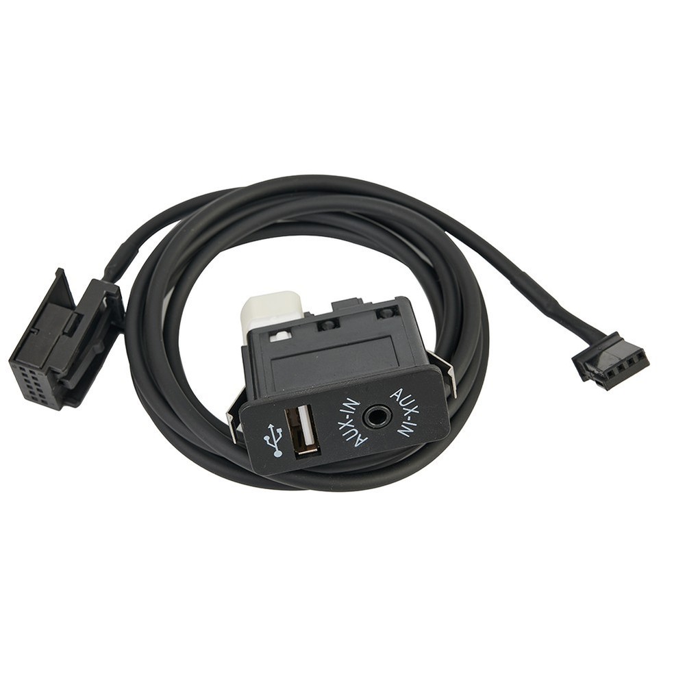 AUX USB Interface Panel Cable Adapter And Socket USB2.0 Black Cable For