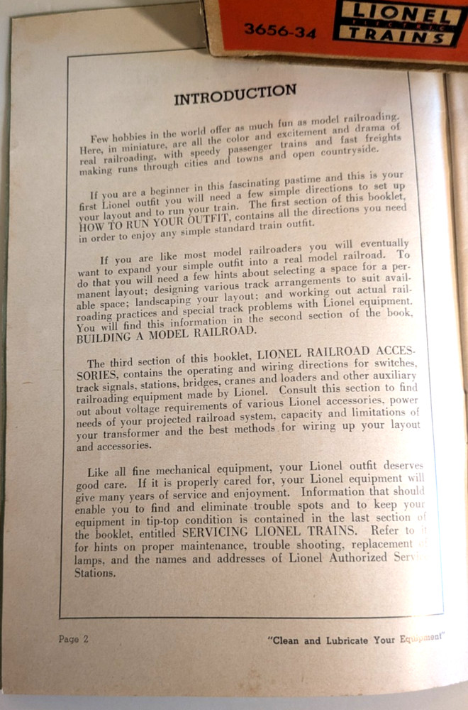 Instructions For Assembing And Operating Lionel Trains, booklet, 1949
