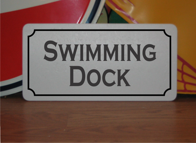 Swimming Dock Metal Sign