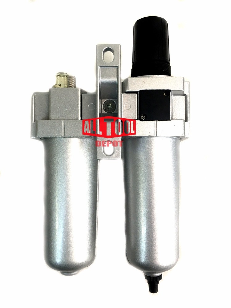 1/2" Air Moisture Filter Regulator Oiler Separator Lubricator Combo Auto Drain
