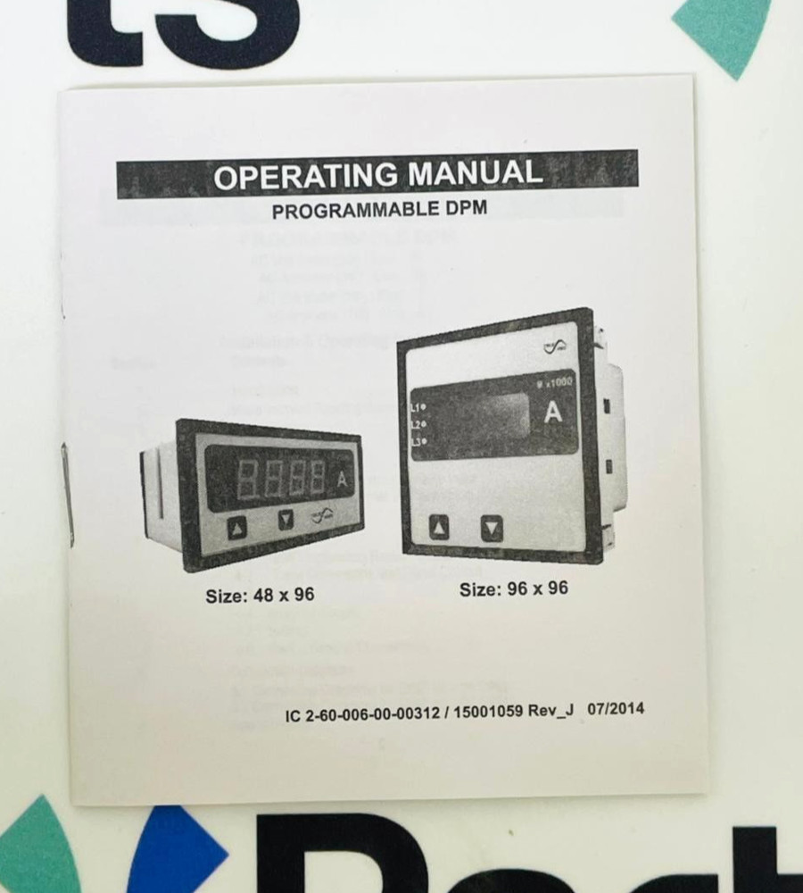 RISHBABH INSTRUMENTS RISH EINE 3A Digital Panel Meter EI99-G3K54M1000000