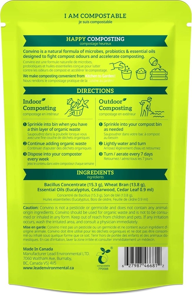 All-in-One Compost Starter: Odor Control & Rapid Decomposition - 100 lbs Waste