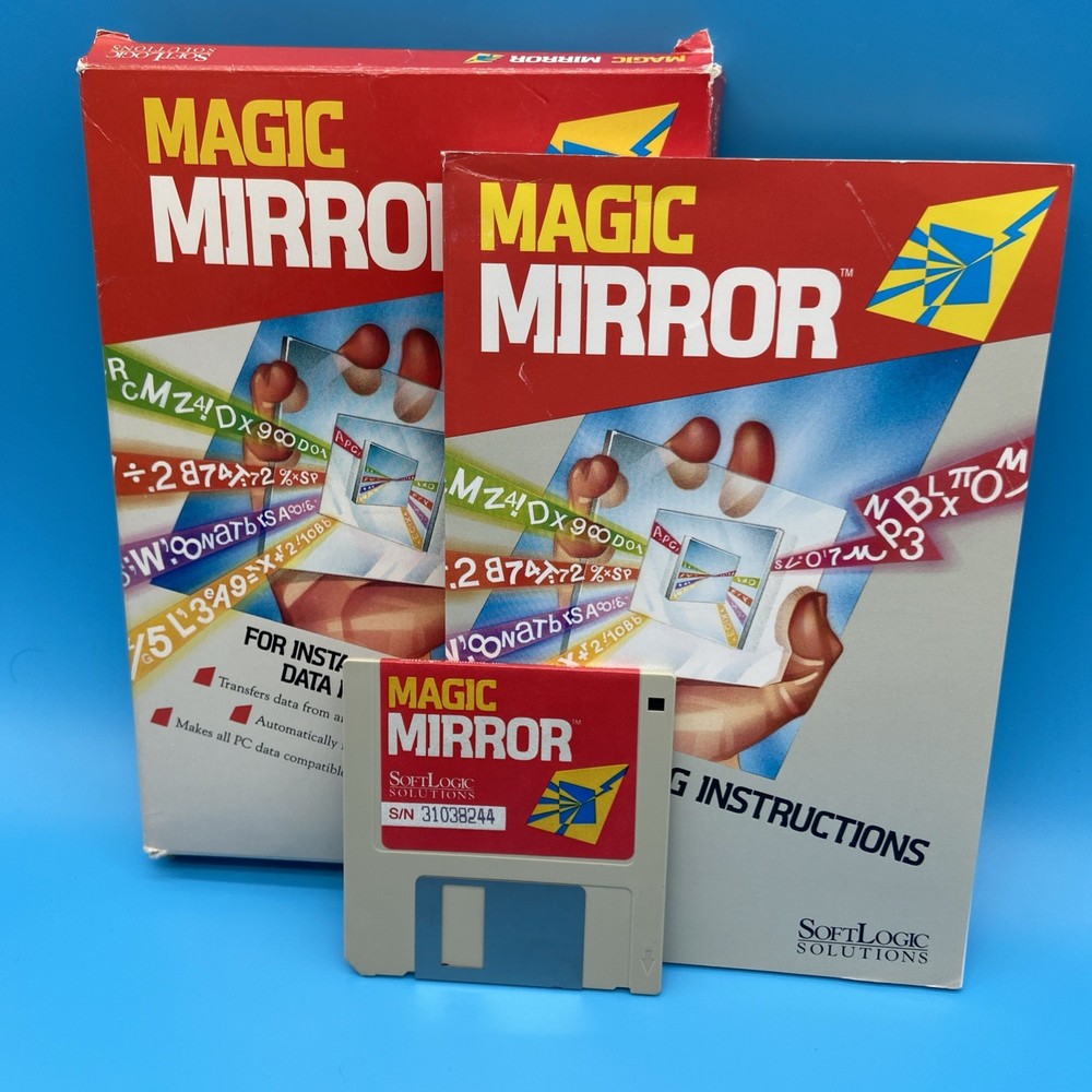 Vintage Magic Mirror SoftLogic Solutions Software PC 3.5" Floppy Disk Boxed