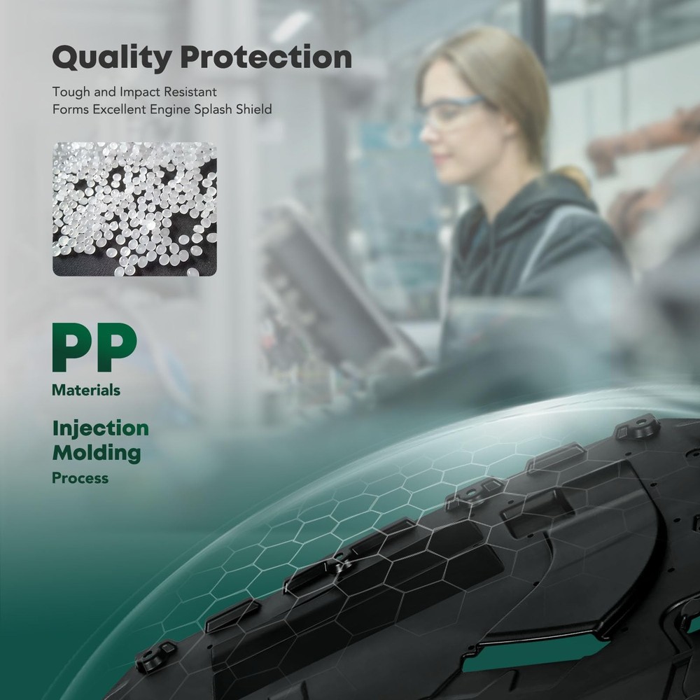 Left Driver Engine Splash Shield Compatible with Elantra 2014-2016 Splash Guard