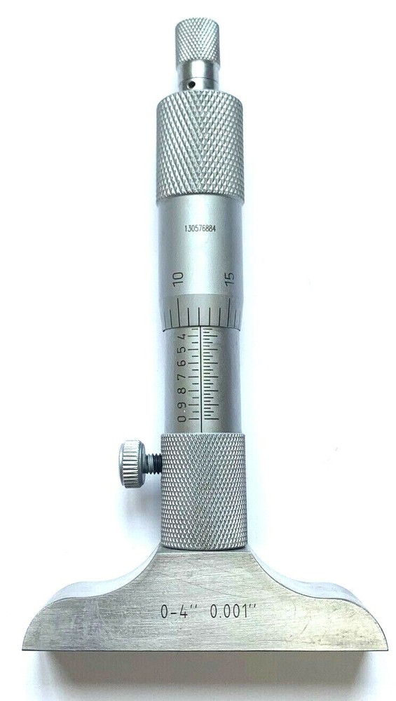 0-4" DEPTH MICROMETER W/ 2-1/2" BASE - 001" RESOLUTION