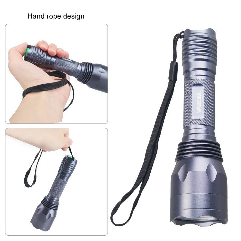 Hunting LED Flashlight Torch Rechargeable 800Yard 2000LM White Light Scope Mount