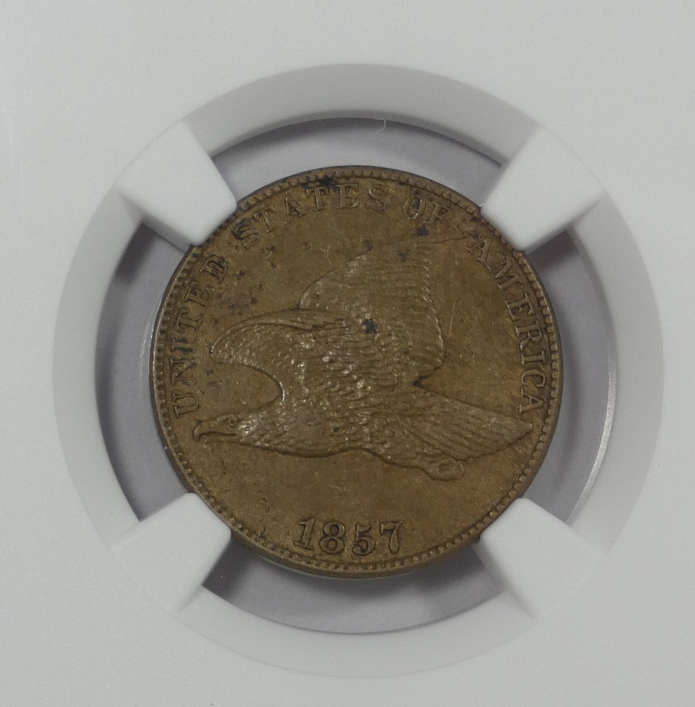 1857 Flying Eagle Cent CERTIFIED NGC AU 58