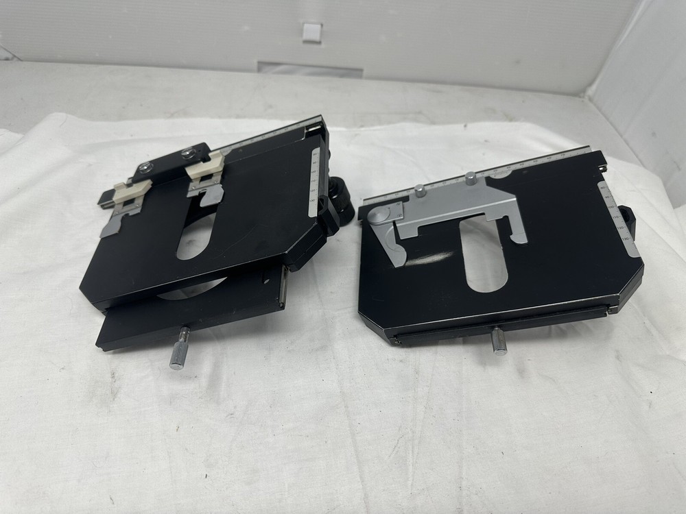 2x Microscope Stages For Nikon Labophot Microscopes